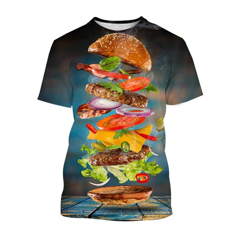 Men'S Fashion Hamburg - Camiseta Divertida com Estampa 3D de