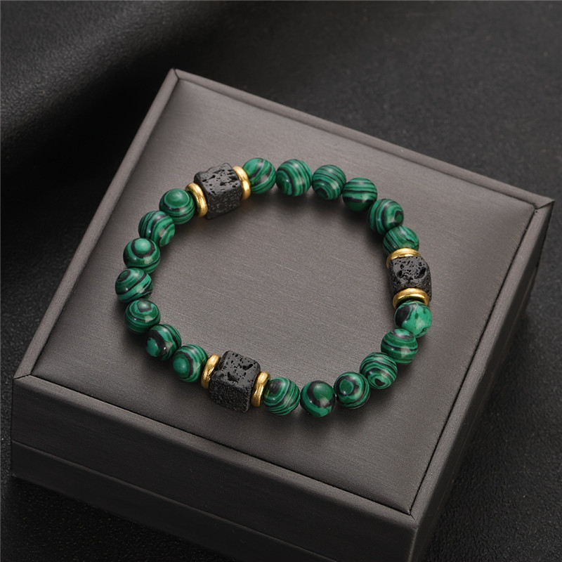 Mens Fashion Help - 1pc Nova Pulseira de Malaquita para
