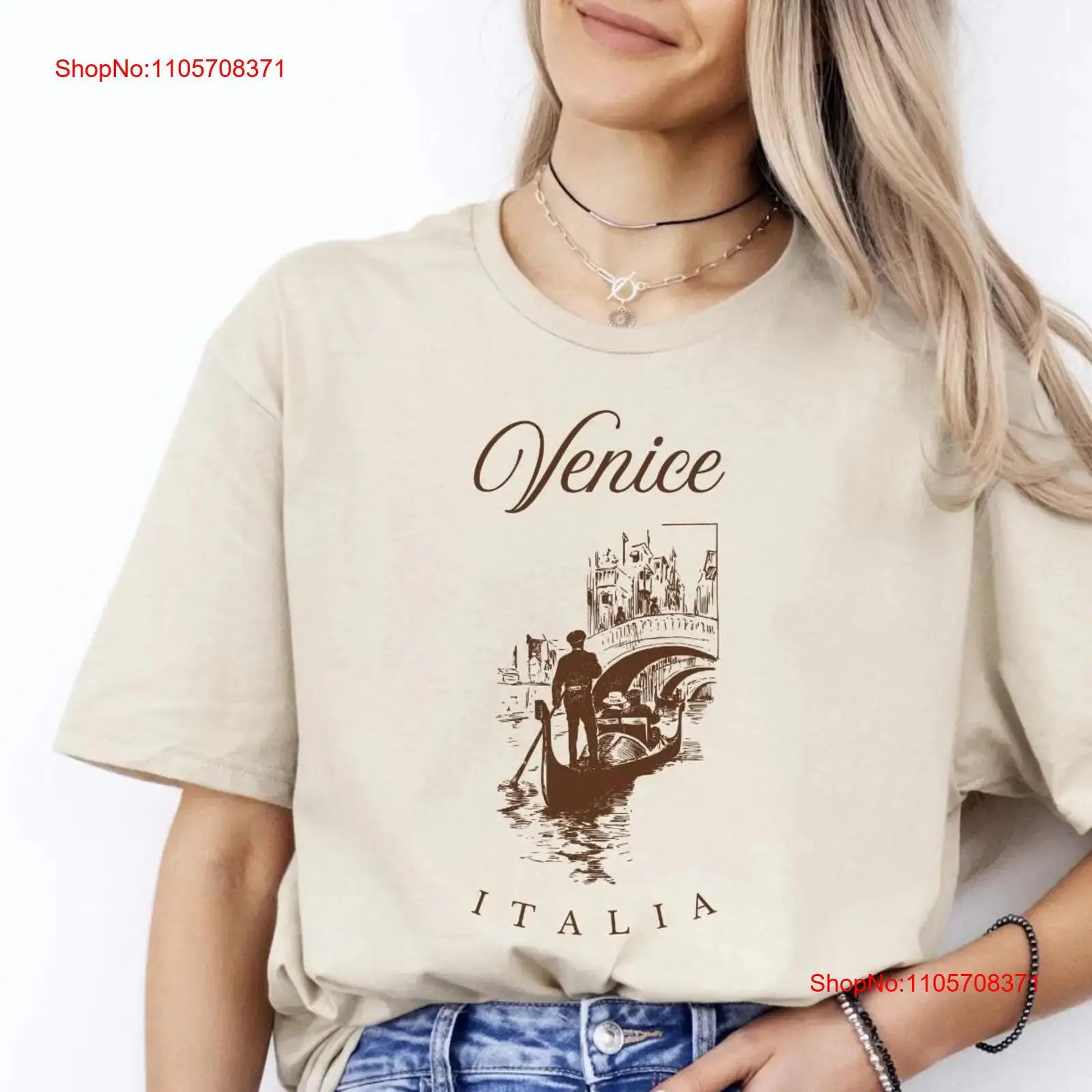 Men'S Fashion Venice Italy - Camiseta Gondola de Veneza, Itália, Estilo