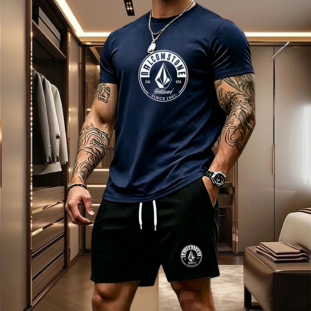 Mens Fashion Modern - Conjunto Casual Masculino de 2 Peças: