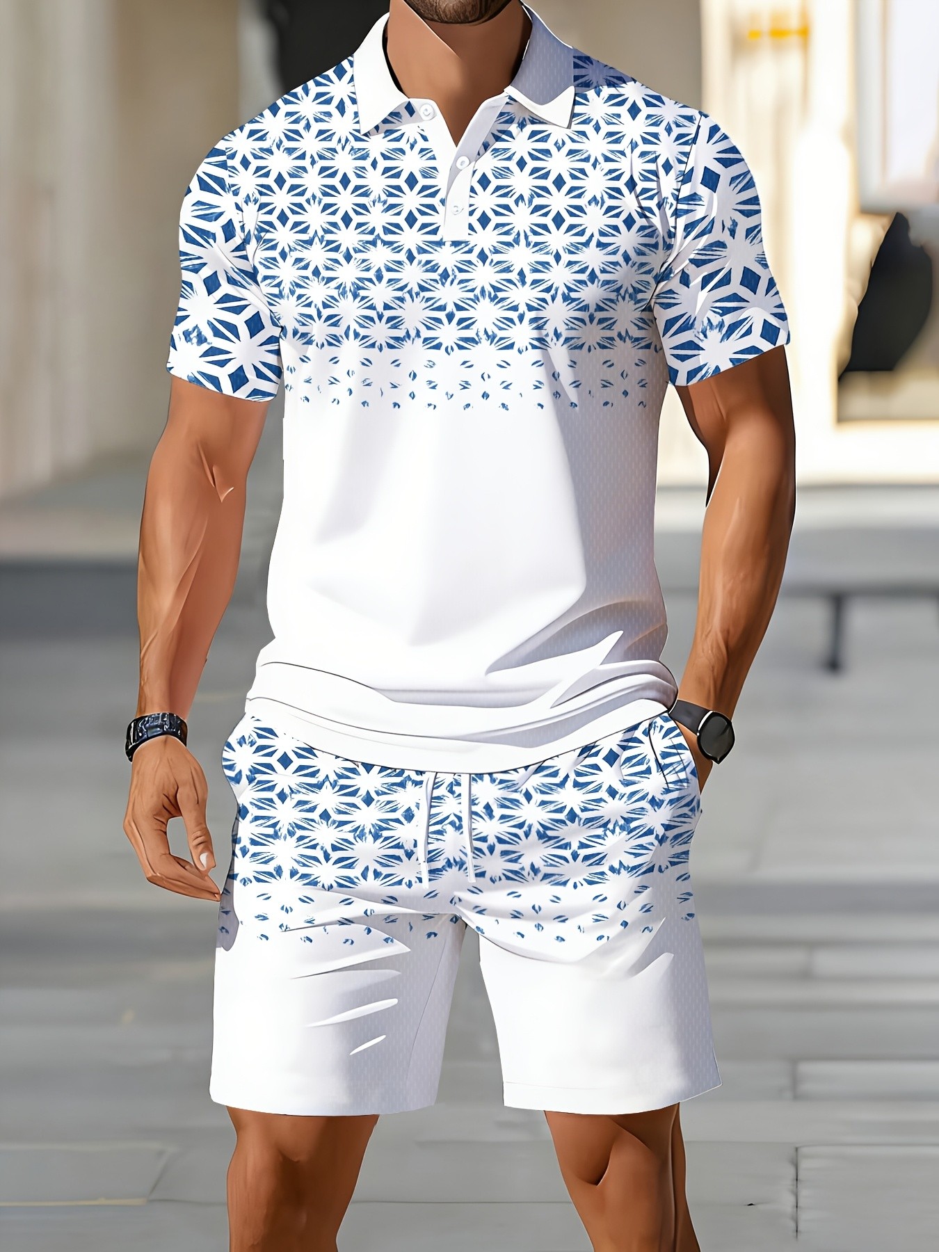 Men'S Fashion Polo - Conjunto de Camisa Polo Masculina Americana