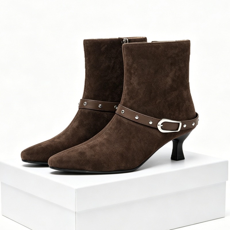 Mens Fashion Modern - Novo inverno camurça mulheres botas altas