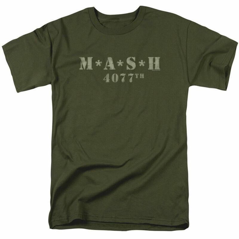 Military Shirt Men - Mash Distressed Logo T Shirt Mens