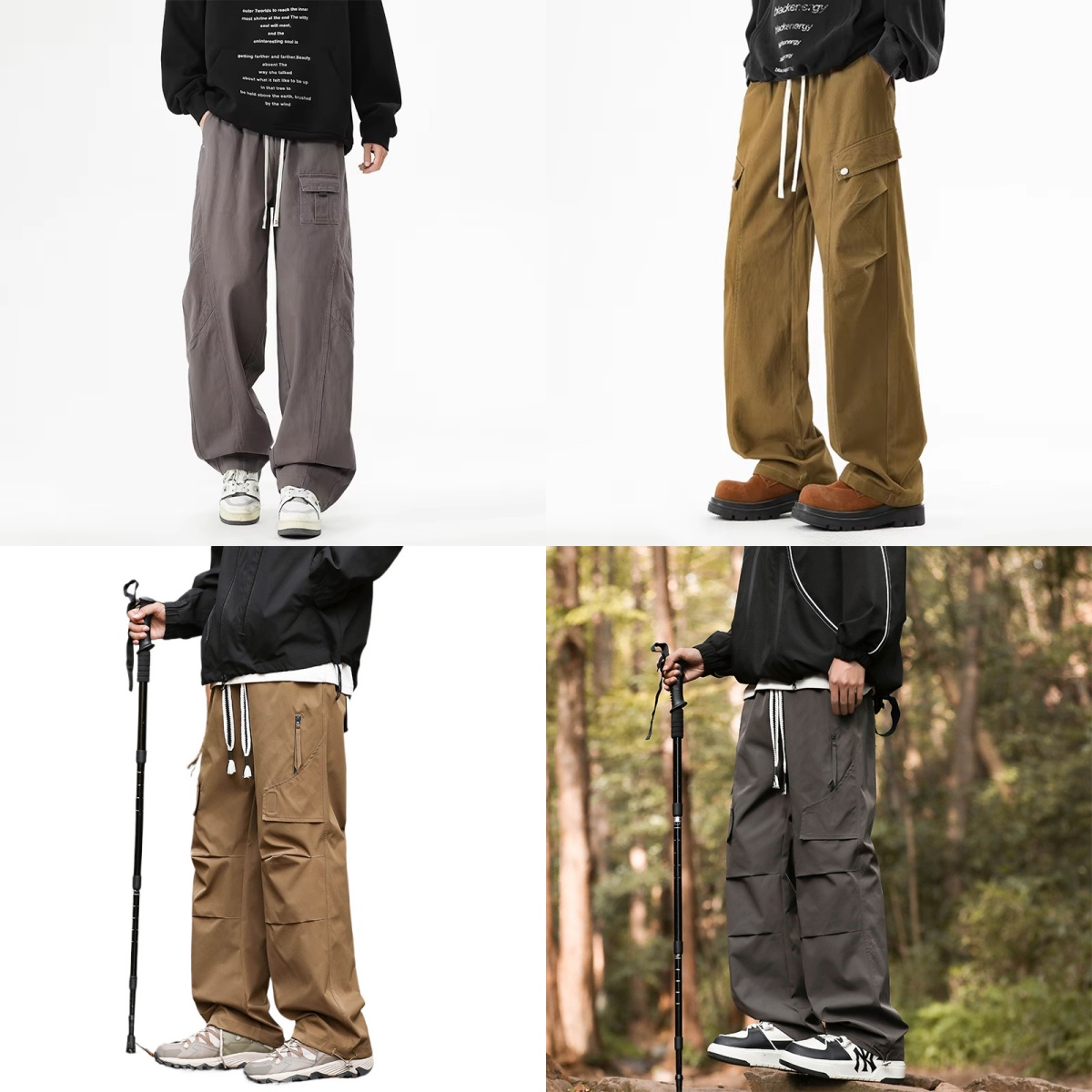 Men'S Fashion Khaki Pants - 2025 novo algodão calças de carga