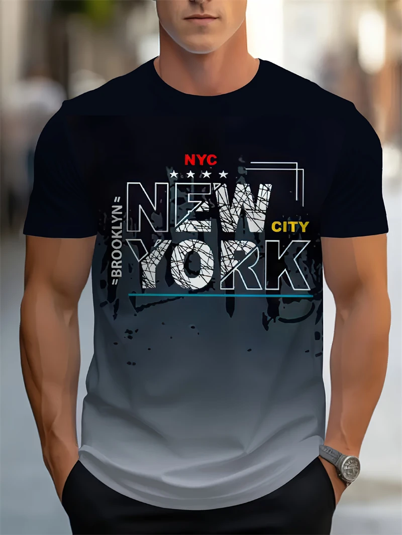 Men'S Fashion Nyc - Camiseta masculina com estampa de nova