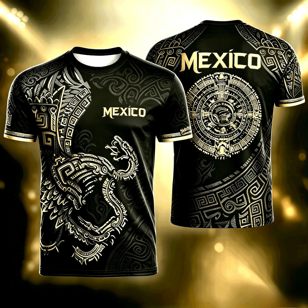 Mens Fashion Mexico - Camiseta de Verão com Estampa do