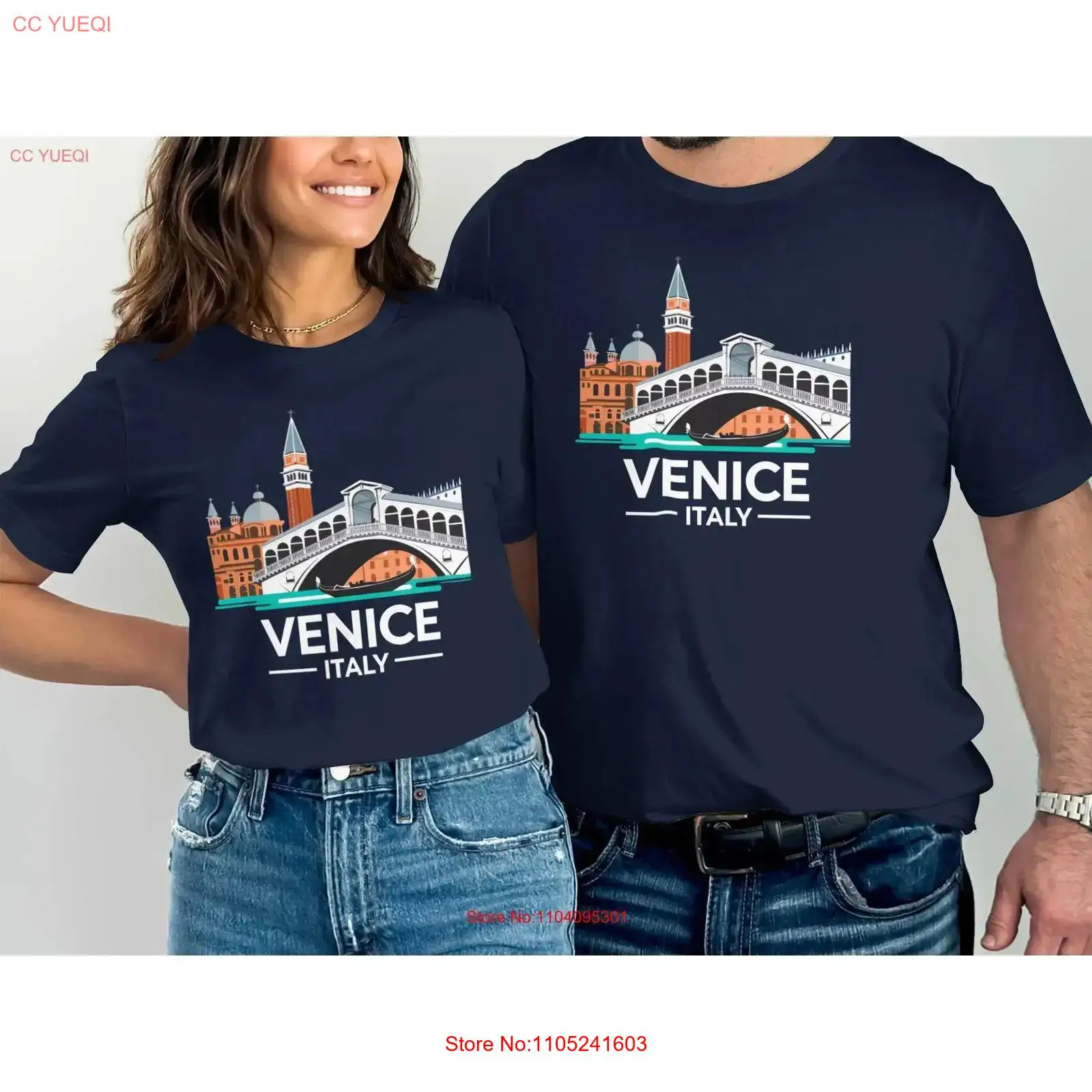 Men'S Fashion Venice Italy - Camiseta VENICE ITÁLIA para Ela e