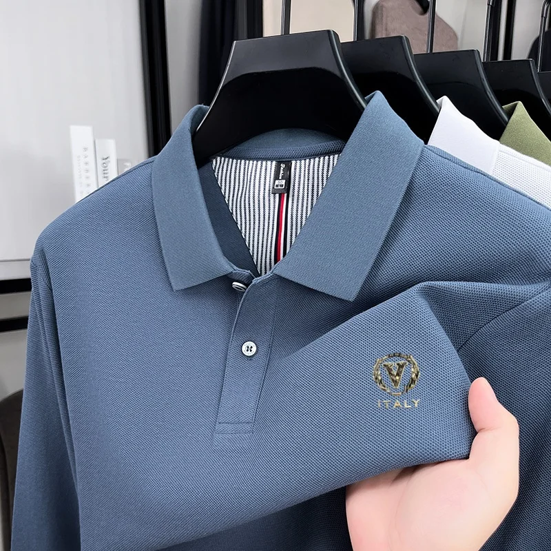 Men'S Fashion Polo - Camisa Polo Masculina de Manga Longa