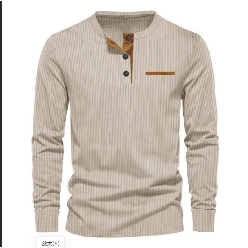 Men'S Fashion Tips - Camiseta masculina de veludo cotelê com