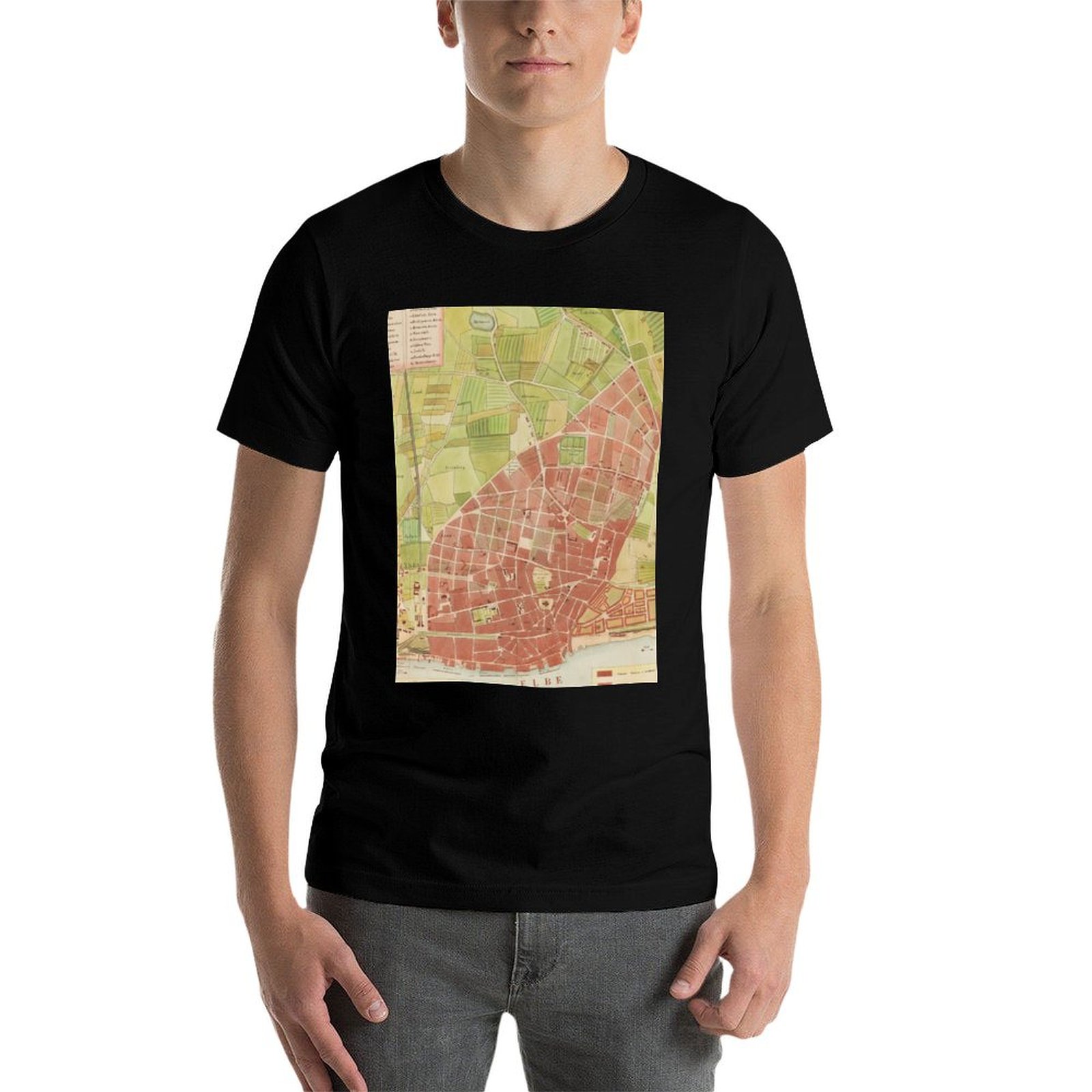 Camiseta vintage com mapa de A - Men'S Fashion Hamburg avaliação e preço