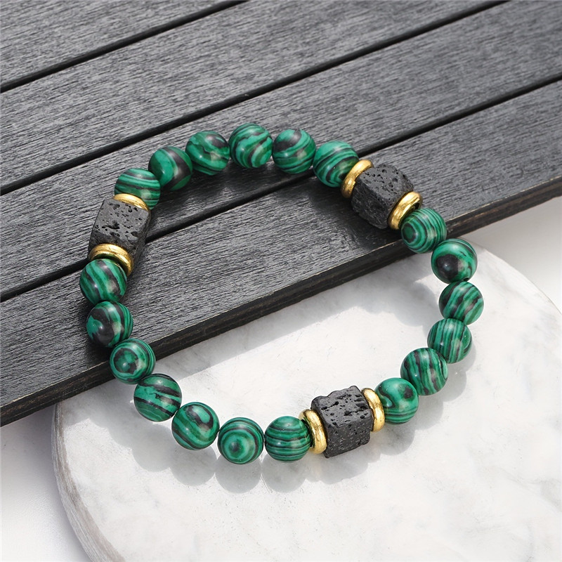 1pc Nova Pulseira de Malaquita - Mens Fashion Help avaliação e preço