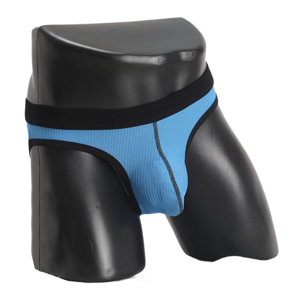 Cuecas de Cor Sólida Azul Escu - Men'S Fashion Underwear Brands avaliação e preço