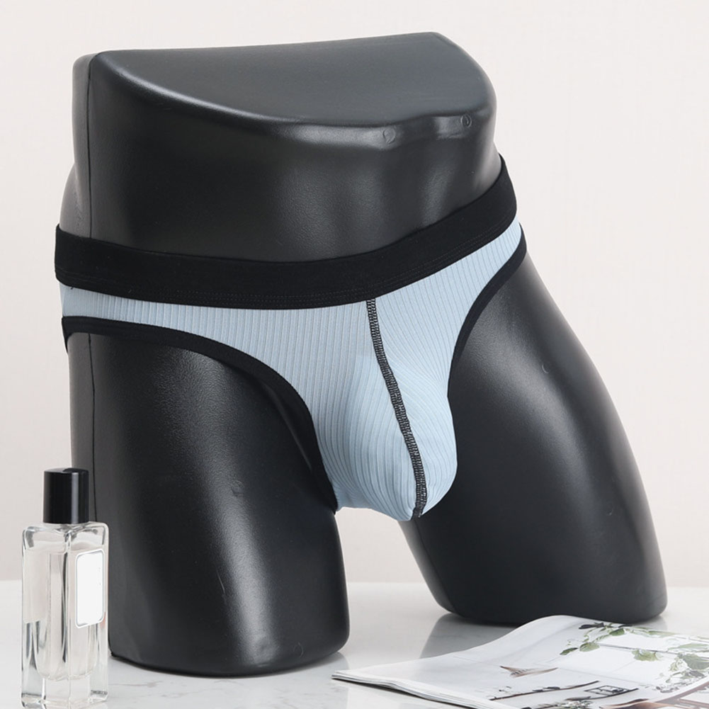 Cuecas de Cor Sólida Azul Escu - Men'S Fashion Underwear Brands avaliação e preço