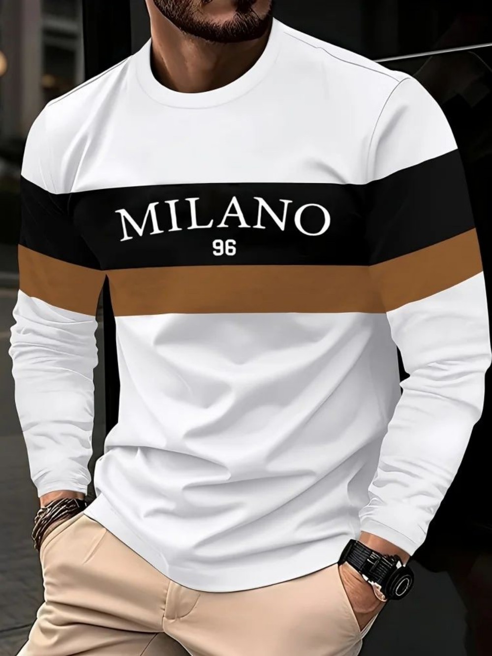 Camiseta masculina moderna de  - Men'S Fashion T Shirts avaliação e preço