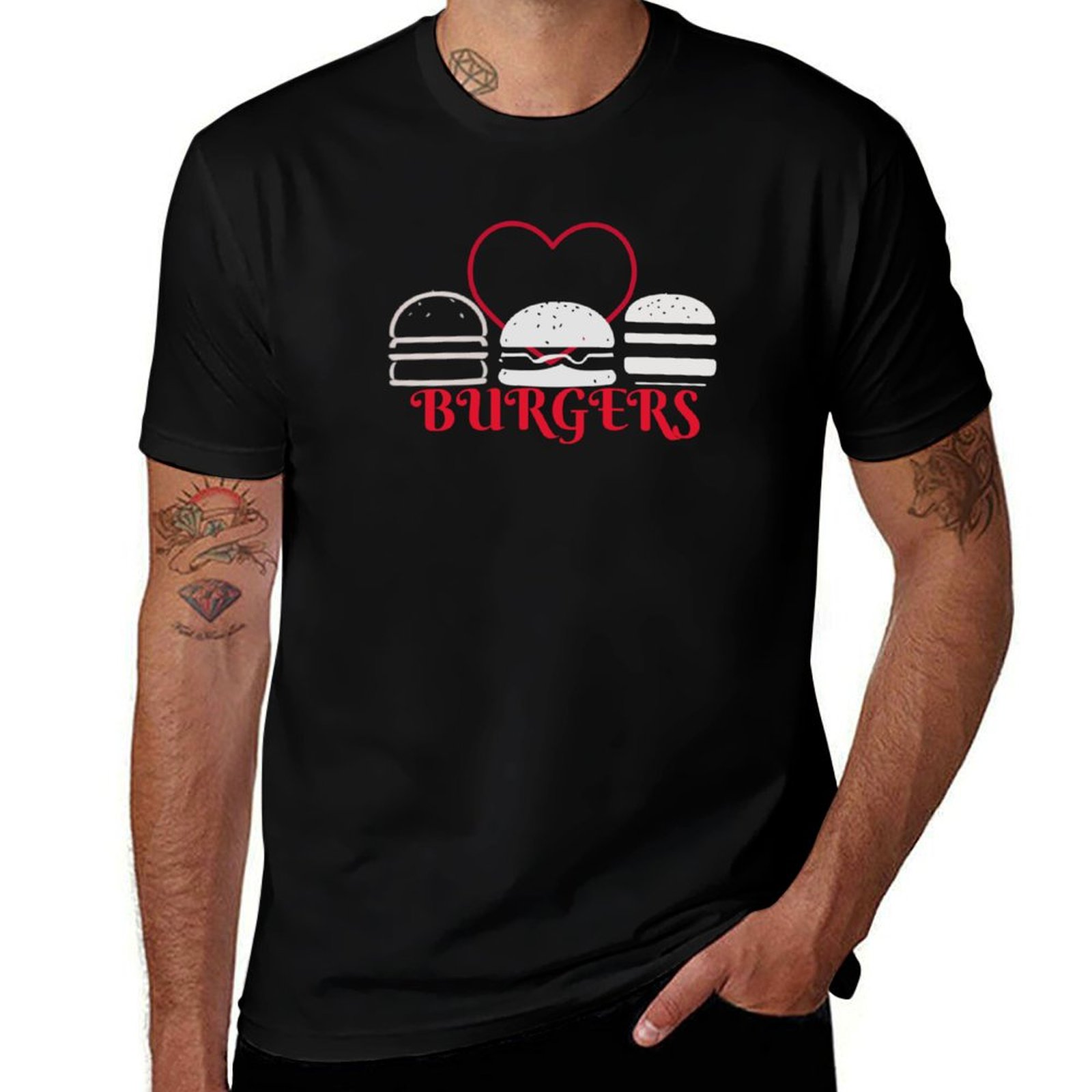 LOVE BURGERS - Camiseta com es - Men'S Fashion Hamburg avaliação e preço