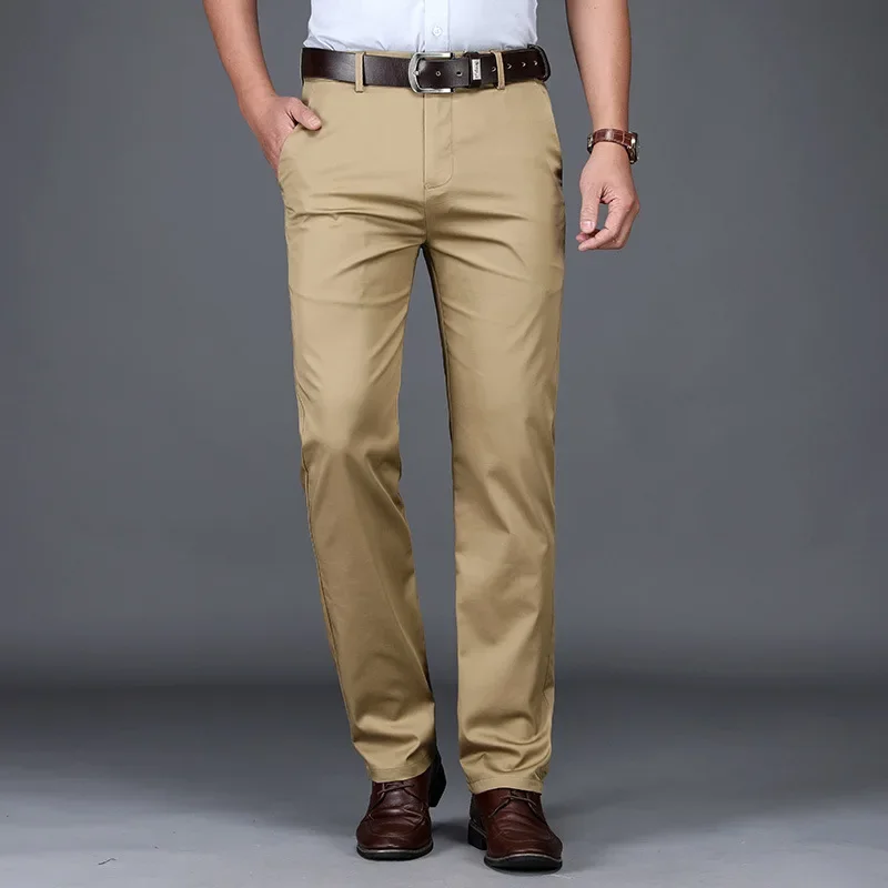 Verão fino masculino terno cal - Men'S Fashion Khaki Pants avaliação e preço