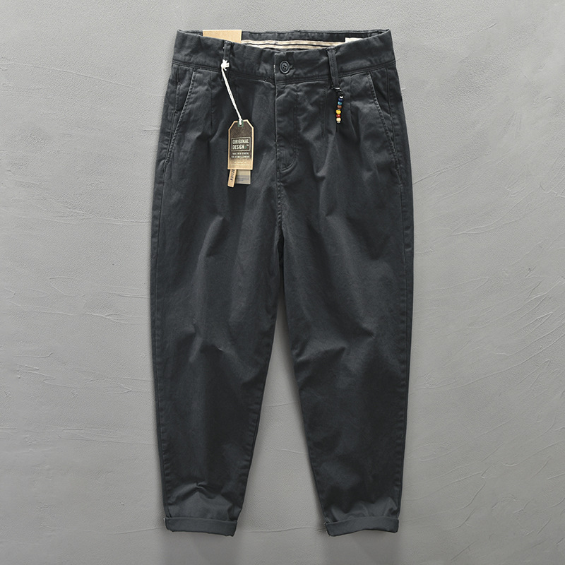 Primavera verão calças dos hom - Men'S Fashion Khaki Pants avaliação e preço