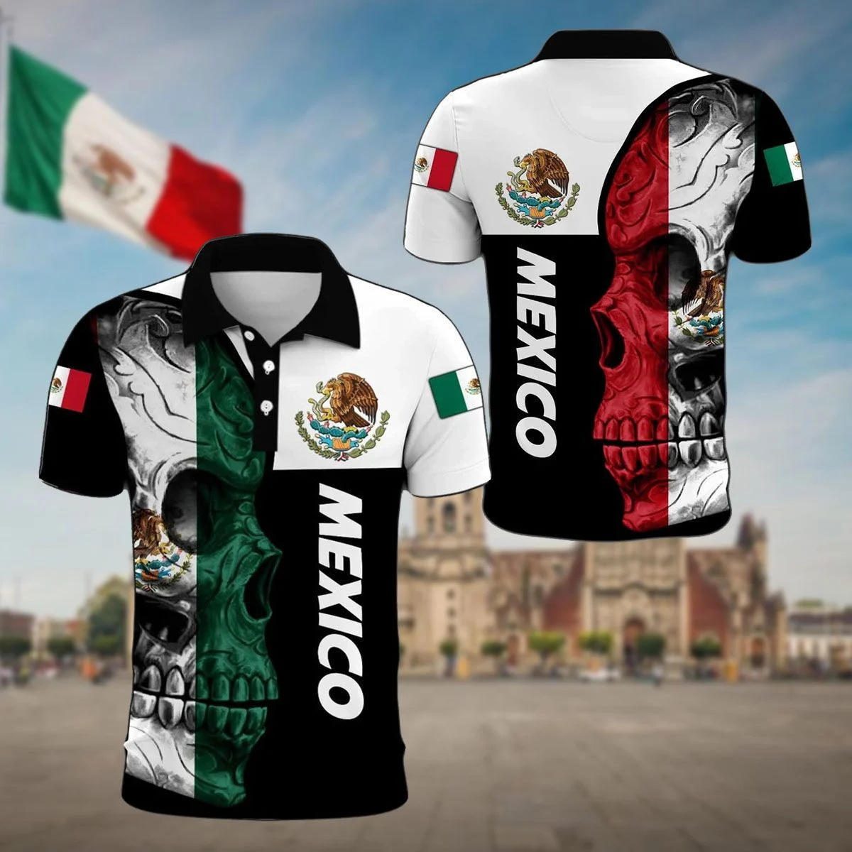 México asteca brasão & crânio  - Mens Fashion Mexico avaliação e preço