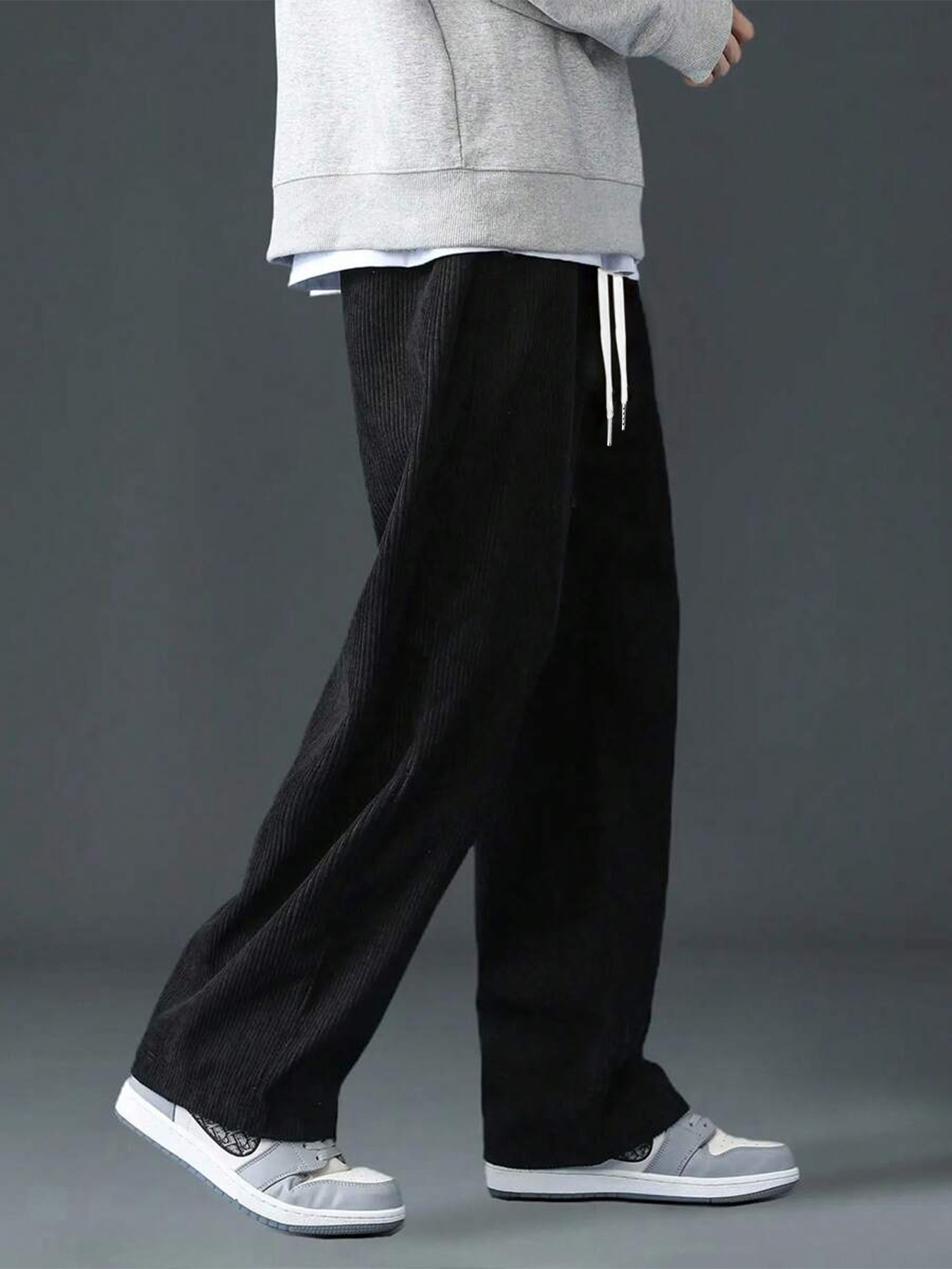 Calças Clássicas de Corduroy p - Men'S Fashion Khaki Pants avaliação e preço
