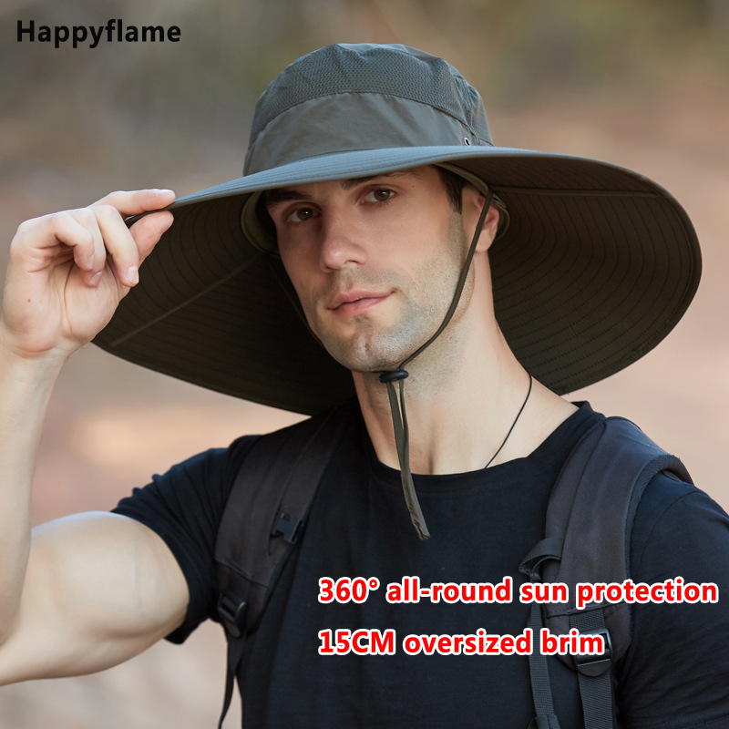 Chapéu de pescador de aba larg - Mens Fashion Bucket Hat avaliação e preço