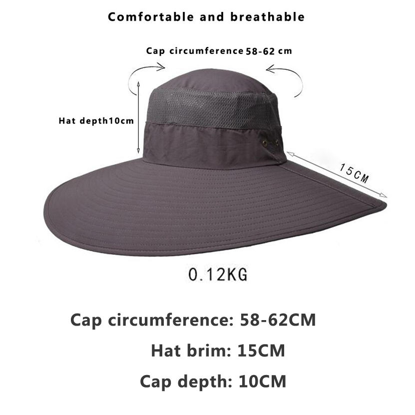 Chapéu de pescador de aba larg - Mens Fashion Bucket Hat avaliação e preço
