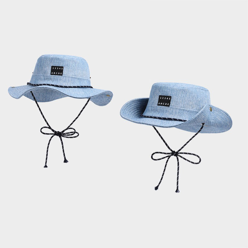 Moda coreana homem lavado deni - Mens Fashion Bucket Hat avaliação e preço