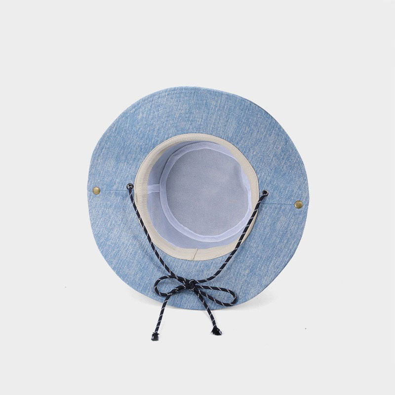 Moda coreana homem lavado deni - Mens Fashion Bucket Hat avaliação e preço