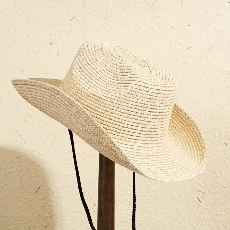 Chapéu de Palha Panamá Natural - Mens Fashion Bucket Hat avaliação e preço