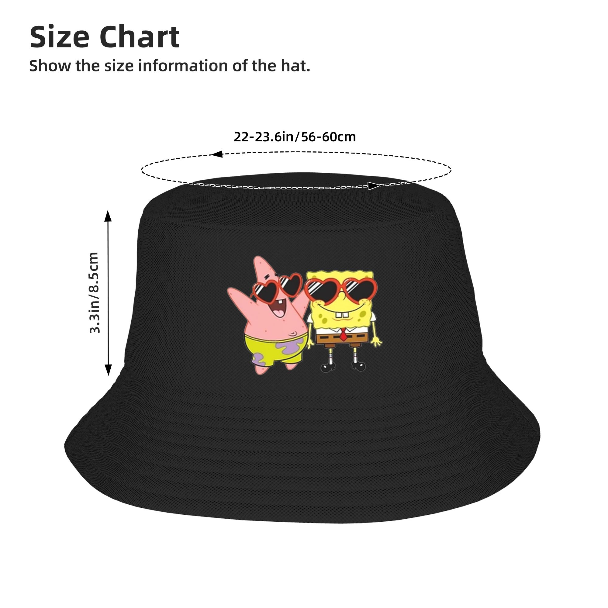 Chapéu Bucket do Bob Esponja c - Mens Fashion Bucket Hat avaliação e preço