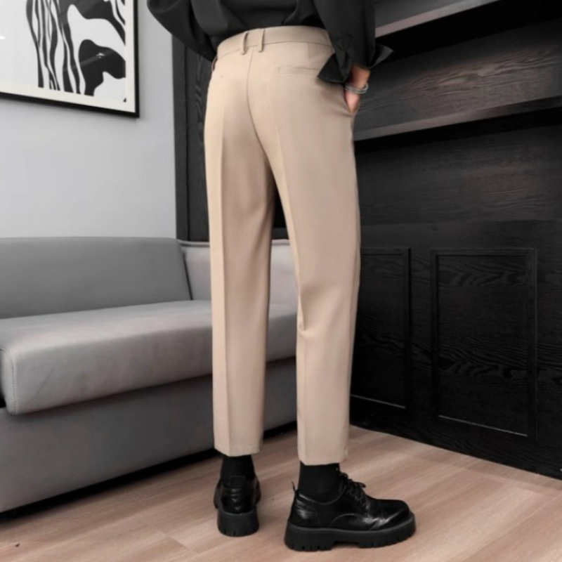 Calças Casuais de Verão para H - Men'S Fashion Khaki Pants avaliação e preço
