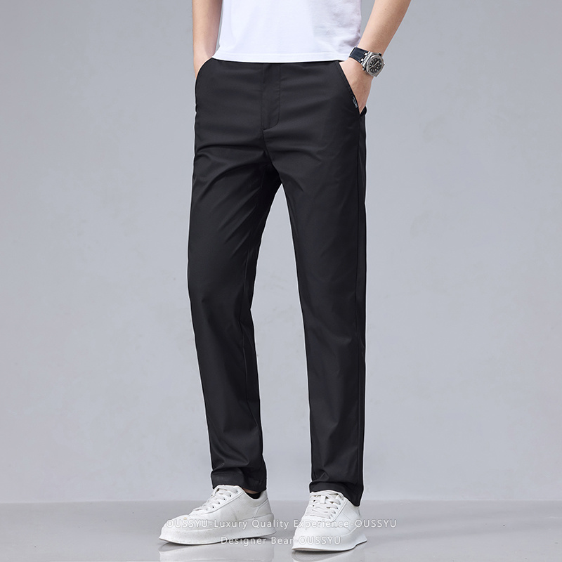 Calças Casuais Finas de Verão  - Men'S Fashion Khaki Pants avaliação e preço