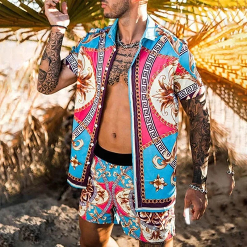 Conjunto de Verão Masculino co - Men'S Fashion T Shirts avaliação e preço