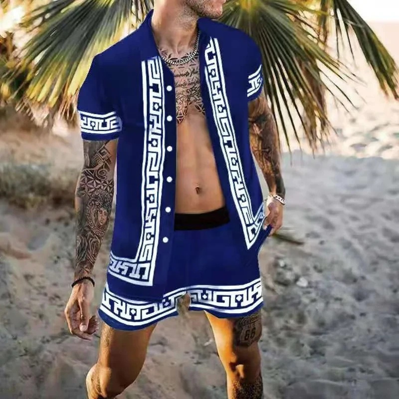 Conjunto de Verão Masculino co - Men'S Fashion T Shirts avaliação e preço