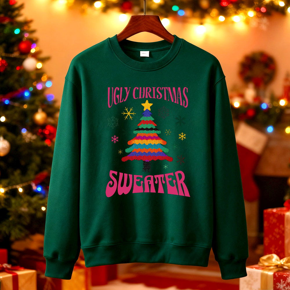 Feio camisola de natal árvore  - Men'S Fashion For 70 Year Old avaliação e preço
