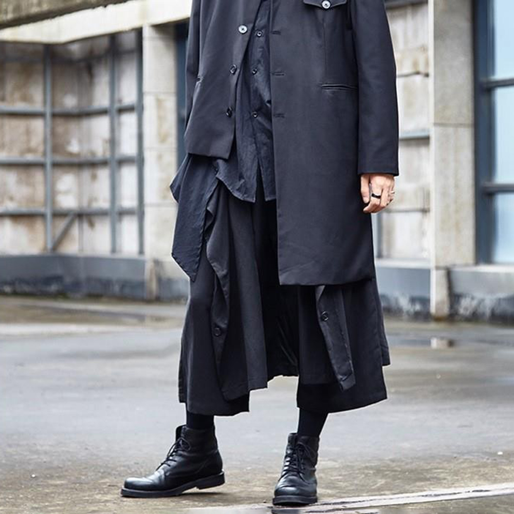 Calças Góticas Escuras Y2K com - Mens Fashion Trend 2026 avaliação e preço