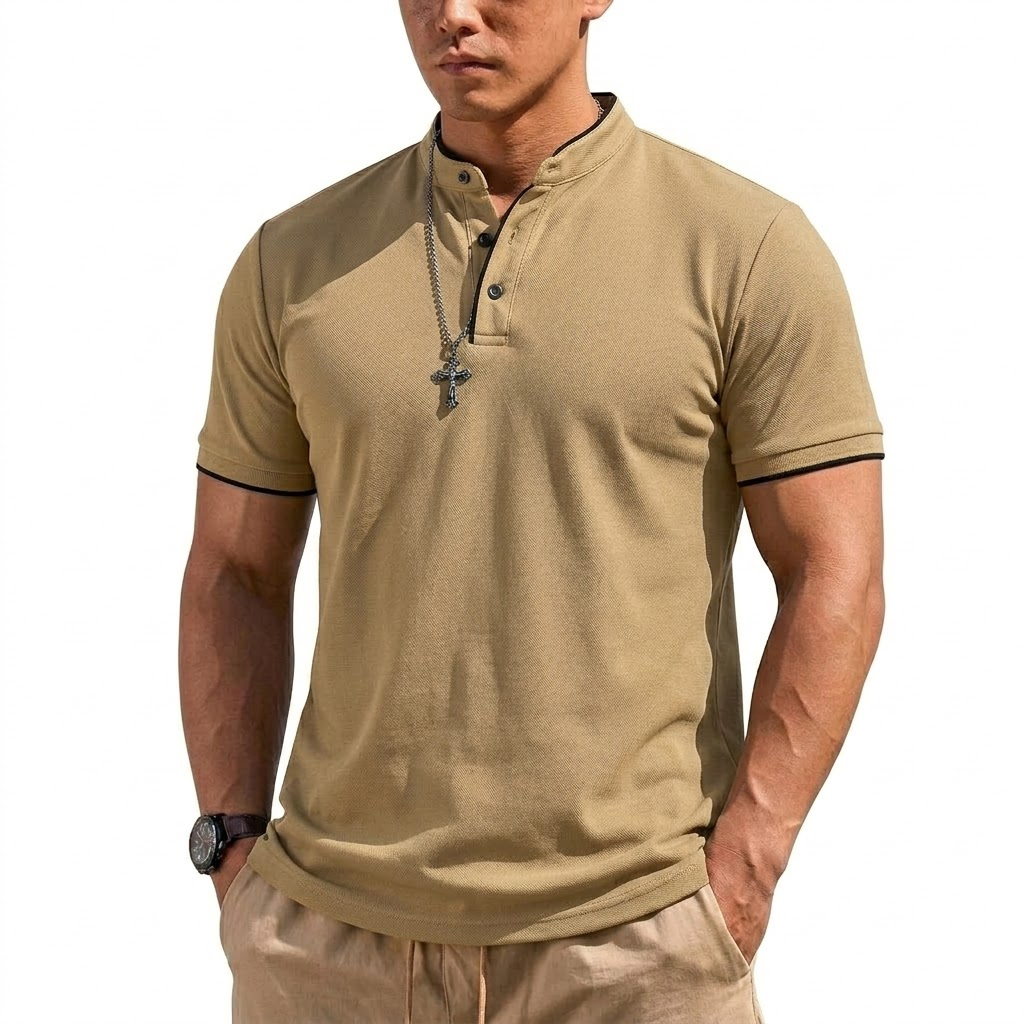 Camisa Henley de Manga Curta p - Mens Fashion Modern avaliação e preço