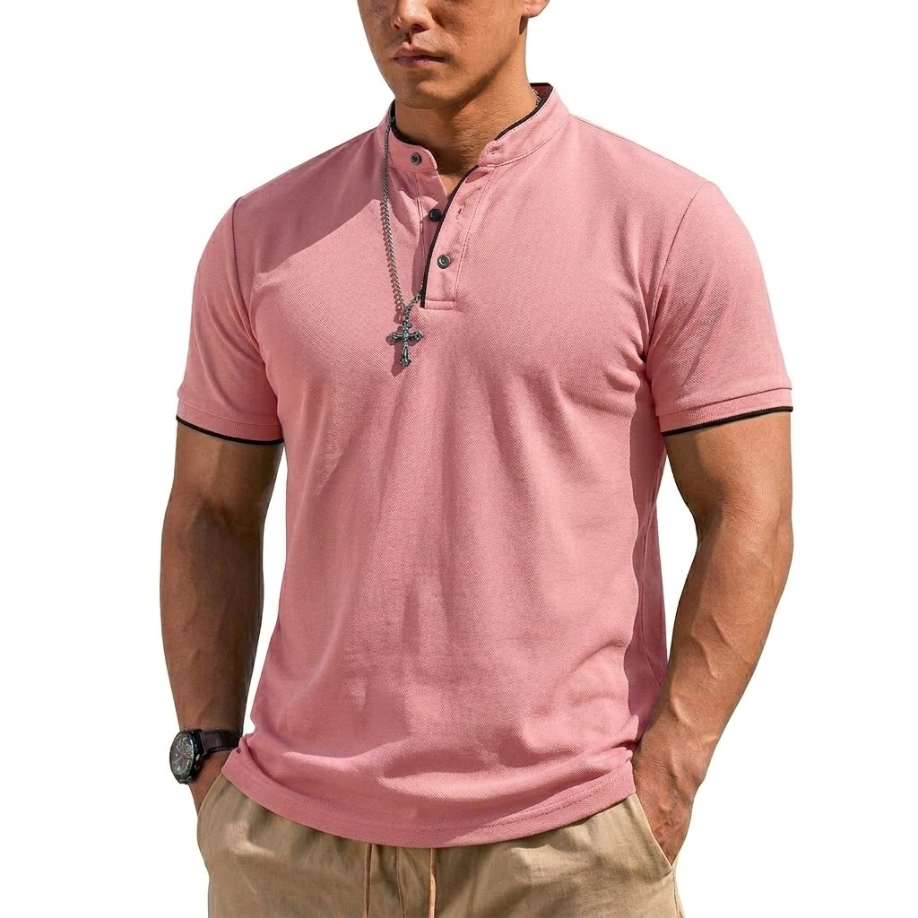 Camisa Henley de Manga Curta p - Mens Fashion Modern avaliação e preço