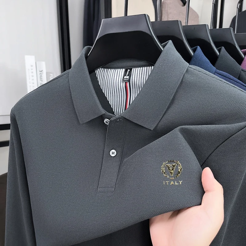 Camisa Polo Masculina de Manga - Men'S Fashion Polo avaliação e preço