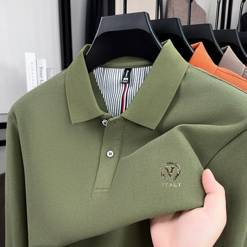 Camisa Polo Masculina de Manga - Men'S Fashion Polo avaliação e preço