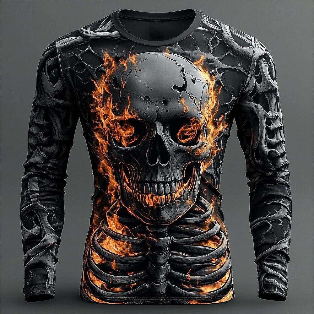 Camiseta Masculina de Manga Lo - Men'S Fashion T Shirts avaliação e preço