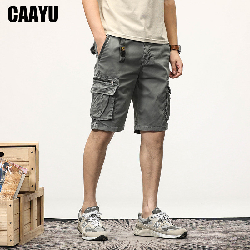 CAAYU-Calções táticos de bolso - Men'S Fashion Khaki Pants avaliação e preço