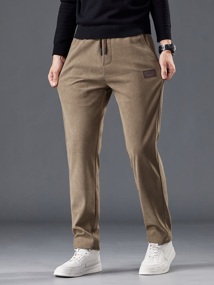 Calças de veludo masculino out - Men'S Fashion Khaki Pants avaliação e preço